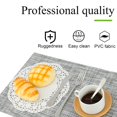 thumbnail image 3 of 8Pcs Dish Placemats Non-Slip PVC Table Mat Heat Resistant Dish Pad Washable Dish Place Mat Decorative Woven Texture Place Mats for Kitchen Dining Table Indoor Outdoor, 3 of 9