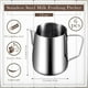 thumbnail image 4 of 4 Jarras para Espumar Leche, Jarras para Vaporizar Café Expreso, Vaporizadora de Leche de Acero Inoxidable de 12 Onzas, 4 of 5