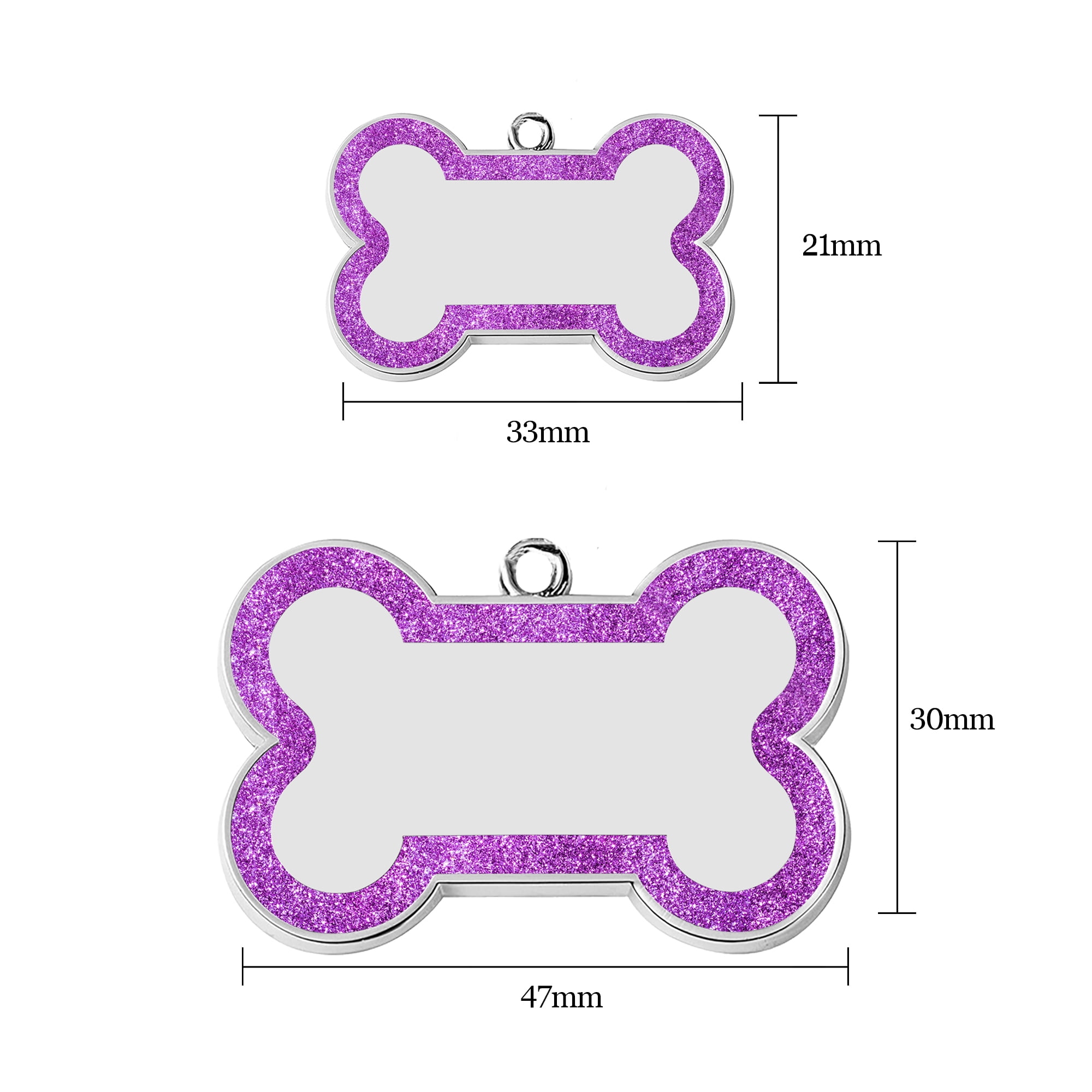 Personalized Dog Tags and Cat Tags, Glitter Pet Name Tags Personalized Dog Tags and Cat Tags, Glitter Pet Name Tags