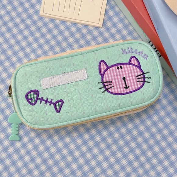 Tyidzon Fabric Pencil Case High Beauty Soft Large Capacity Pencil Case Student Pencil Case Small Item Storage Bag, Back to School Supplies