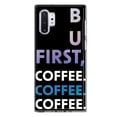 thumbnail image 1 of MUNDAZE Samsung Galaxy Note 10 Shockproof Clear Hybrid Protective Phone Case Black Clear Funny Text Quote But First Coffee Cover, 1 of 5