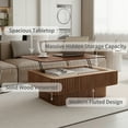 thumbnail image 4 of Noble House Leigh 38.6" Fluted Lift-Top Coffee Table with Adjustable Height, Hidden Storage, for Living Room, Walnut, 4 of 13