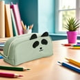 thumbnail image 5 of Large Capacity Canvas Pencil Case | Embroidery Pen Bag | Cute Animal Inspired Design | Zippered Multifunctional Storage Pouch | Holds 100 Pens | 8.66x4.33x3.15 in | Waterproof Stationery Organizer, 5 of 5