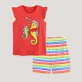 thumbnail image 6 of Girls 2 Piece Outfits Summer Clothes Cute Graphic Tank Top And Casual Shorts Kids Clothing Sets Size 2-3 Years, 6 of 7