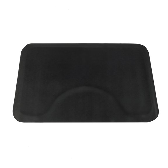 Black Salon Anti-Fatigue Floor Mat, Thick PVC High-Density Foam Beauty Mat Class, Ergonomic Square-Round , for Hair Stylist Barber Salon Use