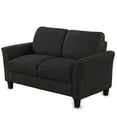 thumbnail image 5 of CLEARANCE! Living Room Furniture Love Seat Sofa Double Seat Sofa (Loveseat Chair)(Black), 5 of 10