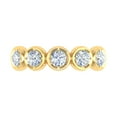 thumbnail image 3 of 1 Carat (ctw) Bezel Set 5-Stone Diamond Wedding Band Ring in 14K Yellow Gold (Ring Size 11), 3 of 4