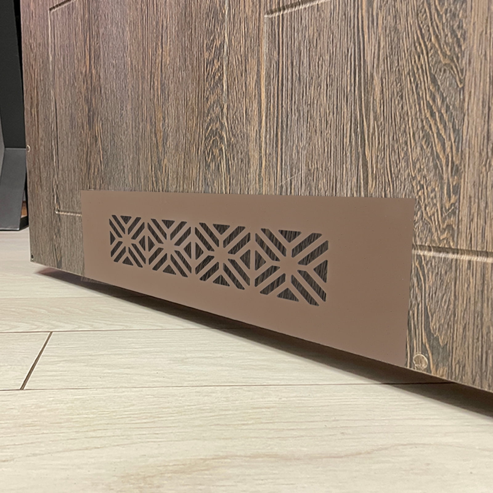 Uxcell Door Air Vent Cover Heavy Duty Aluminum Grille Ventilation Cover Louvered with Mounting Screw for Cabinet Door 24 x 2 Inch