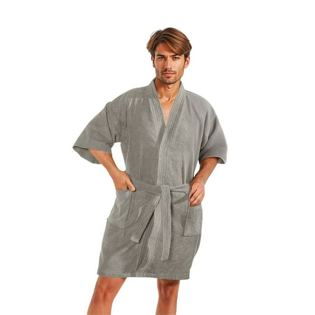 Bata Baño Plus Absorbente Tamaño Estándar Gris Algodón Concord