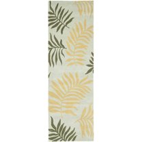 SAFAVIEH Soho Quinn Floral Wool Runner Rug, Light Blue/Multi, 2'6" x 8'