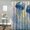 thumbnail image 2 of Shiartex Jellyfish Bubbles Modern Waterproof Shower Curtain for Country Cottage & Farmhouse Bathroom Decor 100% Polyester Fiber Chic Style with Hooks 60x72, 2 of 7
