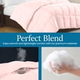 thumbnail image 6 of 100% Cotton All Season 1pc Box Stitched Comforter, Duvet Insert Cover, Pattern Solid Pink Color King (104"x90") Size Machine Washable Lightweight, 6 of 6