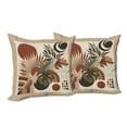 thumbnail image 4 of Ambesonne Monstera Throw Pillow Cover Pack of 2, Abstract Mid Century Boho, 2 Pcs-36"x36", Redwood Beige and Black, 4 of 5