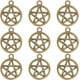 thumbnail image 1 of 1 caja con 100 dijes de estrella pentagrama, colgantes de estrella, amuletos de la suerte y protección, estilo vintage, para la creación de joyas, accesorios, aretes, pulseras y collares., 1 of 6