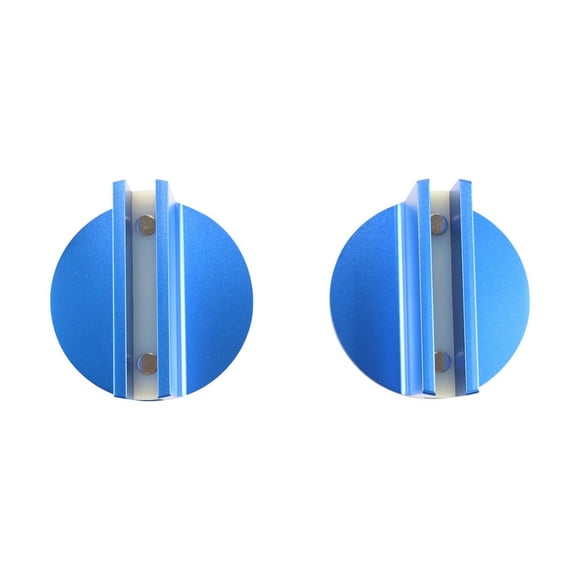 2Pcs Universal Magnetic Jack Pad, Aluminum Grooved Magnetic Jack Pad, Pinch Weld Protector, Jacking Puck Pinch Weld Frame Track Adapter For Car Tuning Repairing