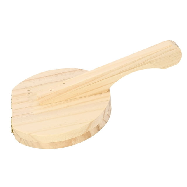 Tortilla Press Wooden Dumpling Skin Maker,Authentic Cast Iron Tortilla Press Roti Maker Pre Seasoned Flour or Corn Tortilla Maker Chapati Maker for Tortillas