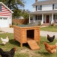 thumbnail image 4 of Ktaxon 20in Chicken Coop Wooden Chicken Hutch Outdoor Hen House Chicken Cage, 4 of 10