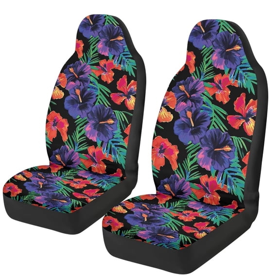 XYZCANDO Tropical Floral Car Front Seat Covers Set of 2 Breathable Seat Cover for Front Seats Anti-Slip Removable Automotive Accessories Universal Fits Most Cars,SUVs,Sedans
