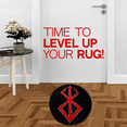 thumbnail image 4 of Anime Carpet Black Modern Fluffy Rug Black Berserker, 4 of 7