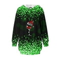 thumbnail image 4 of Pisexur Robe de Noël pour Femmes Mode Imprimé Verres de Vin Rouge Robe de Fête Décontractée à Manches Longues avec Capuche Robe d'Automne de Noël Mini Robe avec Poches, 4 of 4