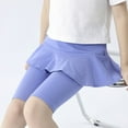 thumbnail image 5 of Girls Knee-Length Leggings with Skirt Summer Stretchy Athletic Pants for Girl 3-11 Years, 5 of 8