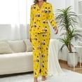 thumbnail image 2 of Top-kevin Women Long Sleeve Pajama Set Comfy Pjs Sets Duck Bow Red Hat 2 Piece Lounge Set, 2 of 6