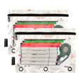thumbnail image 2 of Dailycode 2 Pack Pencil Pouch for 3 Ring Binder Smooth Zipper Folders with Pockets Clear Window Pencil Case, Cute Duck with Tie, 2 of 6