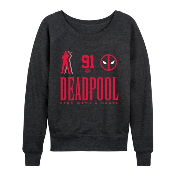 Marvel - Deadpool Jersey - Women's French Terry Long Sleeve Pullover