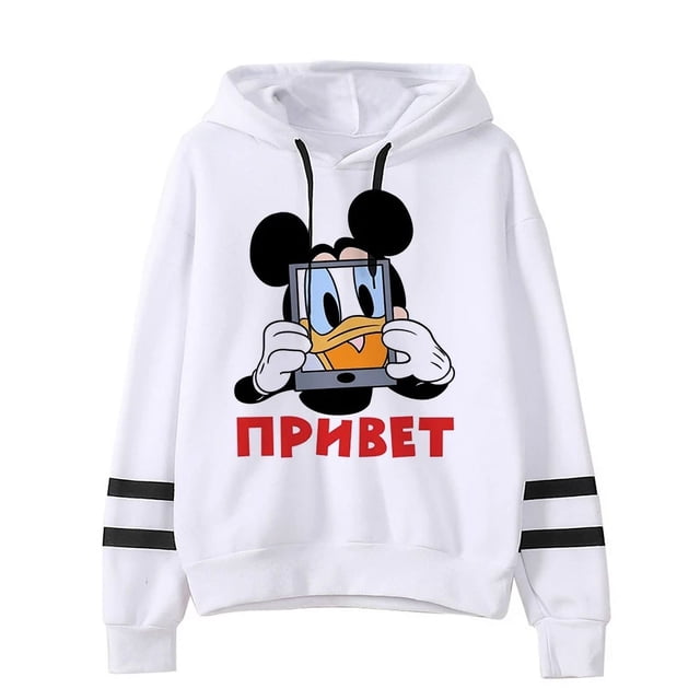 Sudadera con capucha de Minnie Mouse de Disney para niño y niña, ropa con capucha de Mickey, Top con capucha Y2k de los 90, Kawaii, Harajuku, dibujos animados de Anime