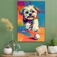 thumbnail image 2 of Shih Tzu Dog Playing Ice Hockey Stretched Canvas Size 8x12 – Vintage Style Shih Tzu Dog Art for Ice Hockey Fans, Great Gift for Dog Owners, 2 of 5