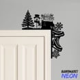thumbnail image 3 of Handmadetneonsign Merry Christmas Door Corner Sign, Snowman Metal Door Topper, Skate Shoes Home Decor 046628, 3 of 3