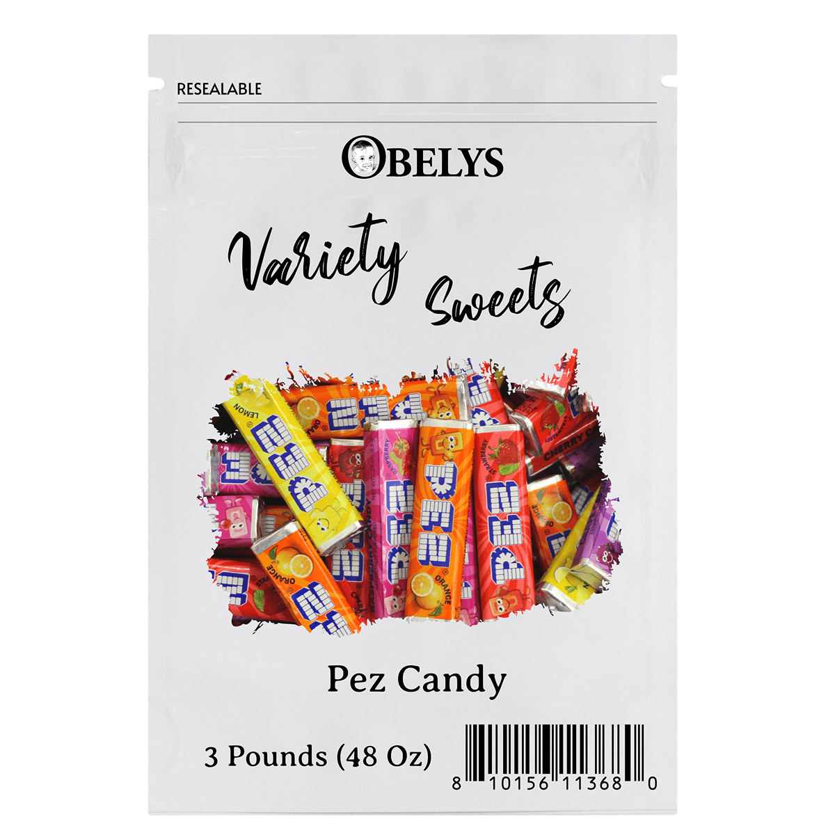 Assorted Candy Refill Pez Variety Pack | Bulk 3 Pound Bag | Fruit Flavor Mix