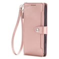 thumbnail image 2 of Wallet Case for Google Pixel 10 / Pixel 10 Pro 6.3-inch, Litchi Leather Flip Zipper Purse Cover with Card Holder, Detachable Wristlet, Kickstand Shockproof Protective Phone Case,Rose gold, 2 of 9