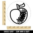 thumbnail image 2 of Peach Fruit Drawing Cute Self-Inking Rubber Stamp Ink Stamper - Black Ink - Large 1-1/2 Inch, 2 of 7