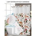 thumbnail image 4 of No Hook Cloth Fabric Shower Curtain with Snap in Liner, Thanksgiving Mushroom Waterproof Shower Curtains Set with See Through Top Window, Leaves Plants Country Rustic Bath Curtains Shower 60"x72", 4 of 6