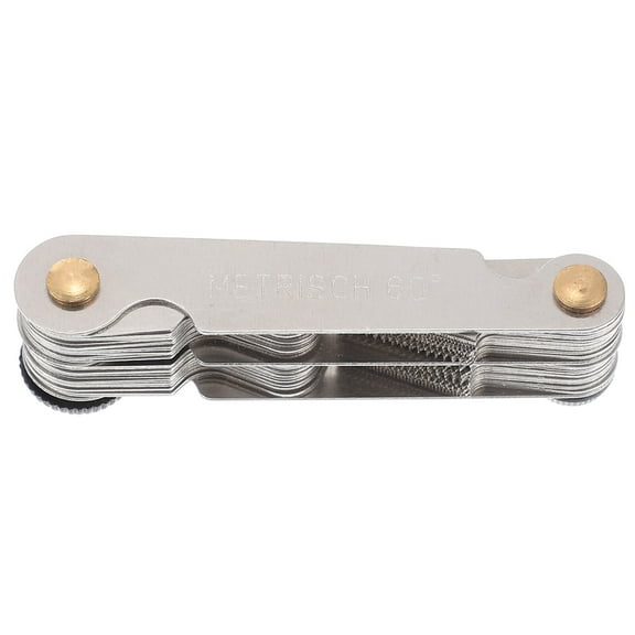 unbranded Thread Gauge Thread Pitch Meter Metric Thread Pitch Measurement Tool Silver