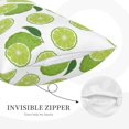 thumbnail image 2 of Plush Throw Pillow Covers, Cute Forest Green Limes Pillow Cases with Invisible Zipper, Breathable Microfiber Pillow Cases Standard Size for Sleeping Bedroom Sofa Living Room 14x20, 2 of 5