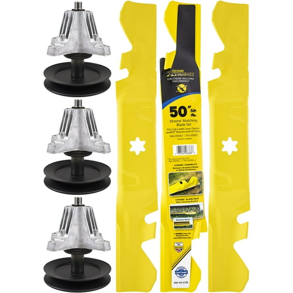CUB CADET Xtreme Mulching Blade Spindle Kit 918-06978 942-05056A RZT XT1 XT2 54"