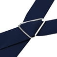 thumbnail image 3 of Buyless Fashion 2 Pack Suspenders for Men - 48" Elastic Adjustable Straps 1 1/4" - X Back with Metal Hooks - 5135-2-Navy, 3 of 7