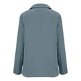 thumbnail image 6 of WULMLEO Women Jackets Lapel Collar Lightweight Trendy Suits Jacket Business Long Sleeve Summer Dressy Tweed Blazer Button Casual Linen Cotton Petite Solid Mujer Cardigans Sky Blue XL, 6 of 7