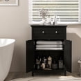 thumbnail image 3 of Topbuy Freestanding Bathroom Storage Cabinet Floor Cabinet with Drawer Doors and Adjustable Shelf for Storage Black, 3 of 10