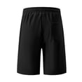 thumbnail image 7 of Mens Shorts Summer Casual Heavyweight Jacquard Elastic Waist Wide Straight Leg Beach Shorts with Pockets, 7 of 7