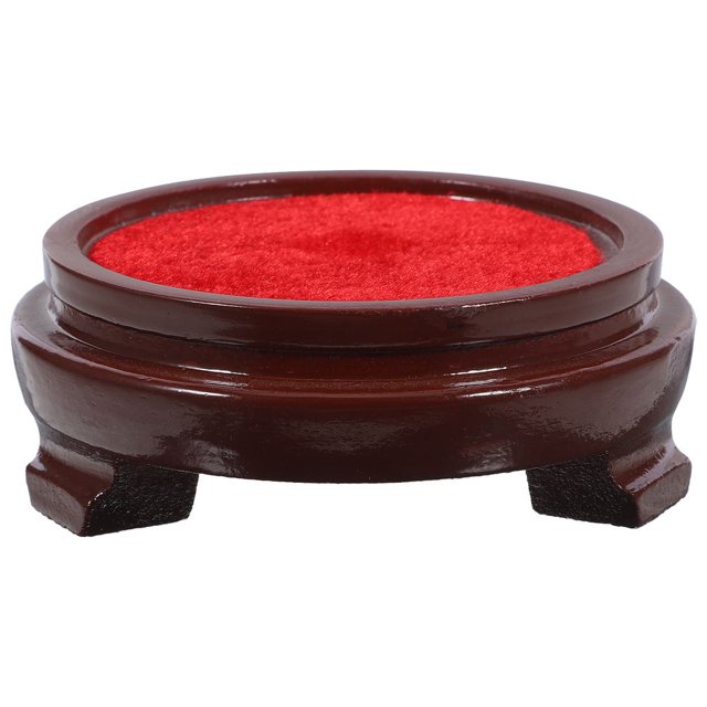 FUTUREORYY 1Ensemble Support d'Affichage de Bureau Base Ronde en Bois Brun pour Boules de Cristal et Maison