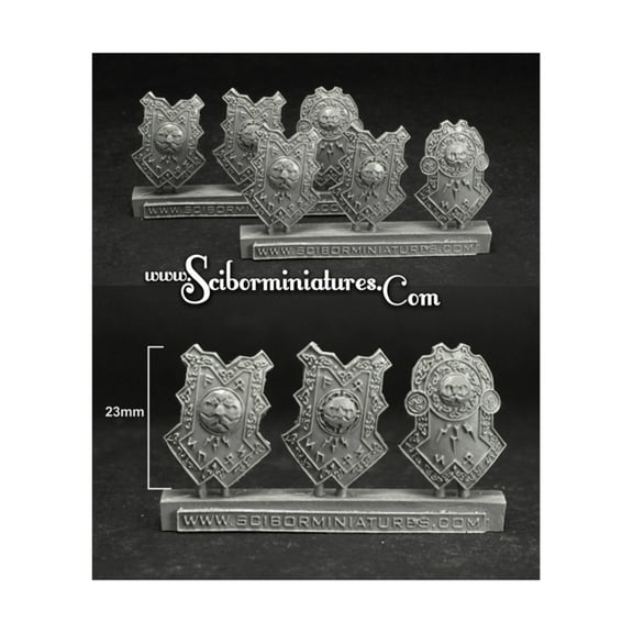 Scibor Monstrous Miniatures Dwarves Shields #3 New