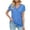 Blue, variant on Womens Tops Casual Summer Flutter Sleeve T-Shirts Ruffle Short Sleeve Loose V Neck Tunic Tops Girls' Tops, Tees & Blouses