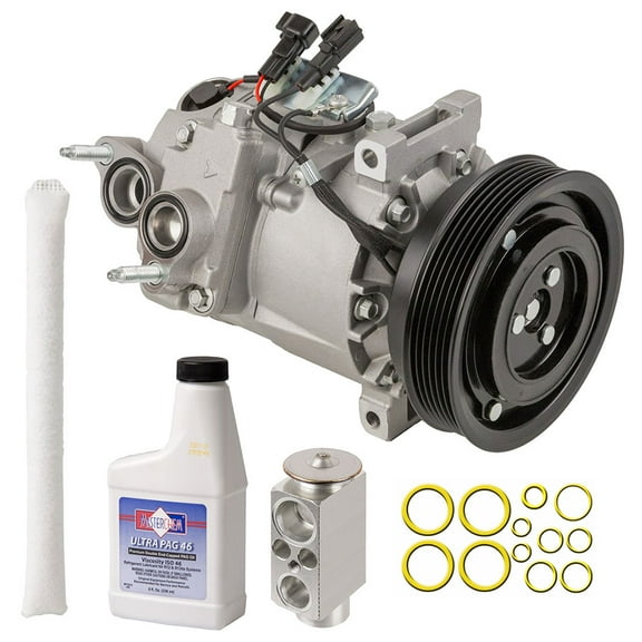 AC Compressor & A/C Kit For Volvo S80 & V70 3.0L & 3.2L 6-Cyl - Includes Drier, Expansion Valve, PAG Oil & O-Ring Seals - BuyAutoParts