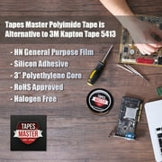 Tapes Master 1 Mil 1 1/2 inch x 36 Yds Kapton Tape - Amber Polyimide High Temperature Tape