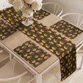 thumbnail image 2 of Ambesonne Cartoon Table Runner & Placemats, Striped Winged Creatures, Placemat 4 pcs + Runner 16"x90", Dark Cocoa and Multicolor, 2 of 2