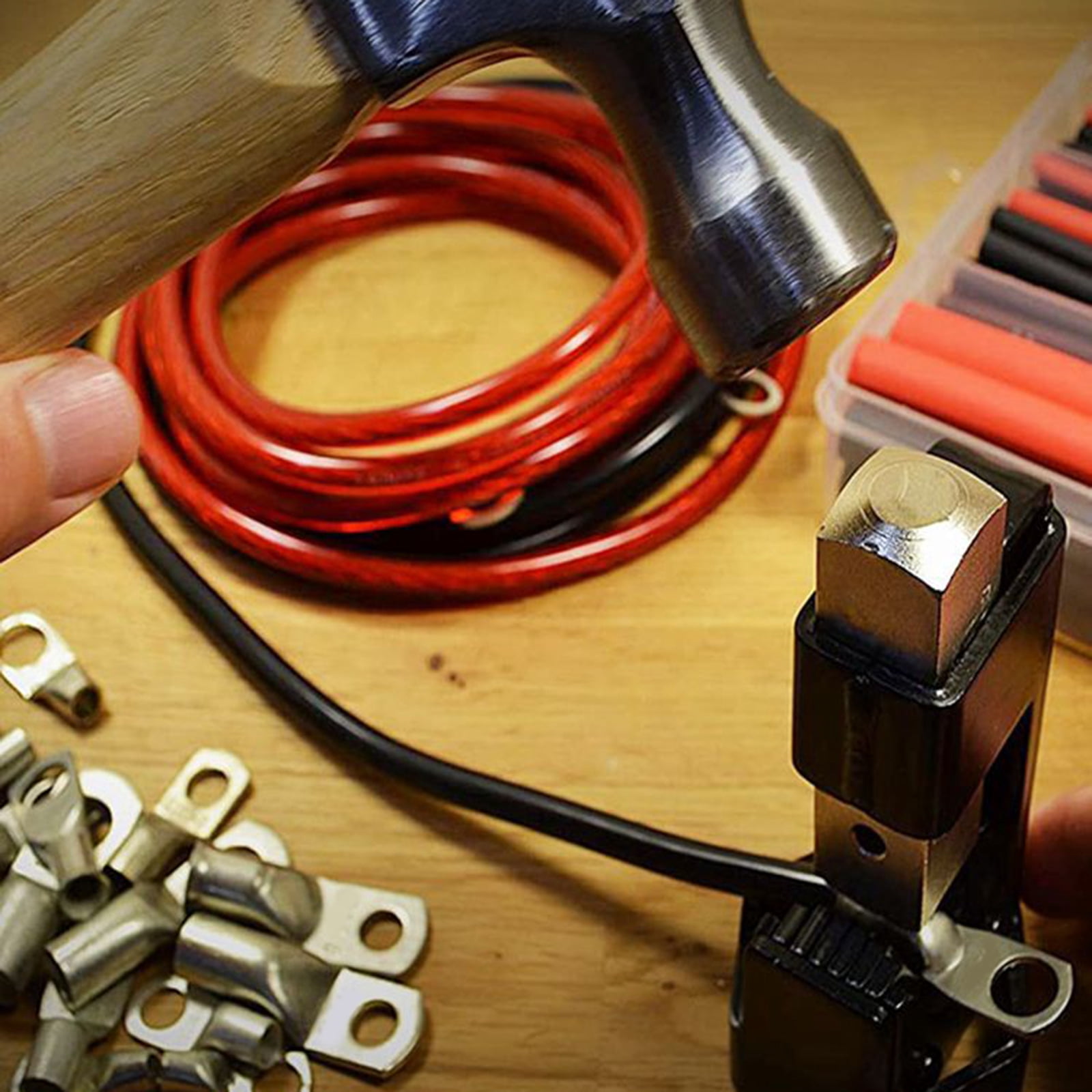 Hammer Lug Crimper Lug Crimping Tool Electrician Wire Crimping Plier for Terminals Wire