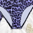 thumbnail image 4 of Nwiuh Girl's 3 Piece Bikini Sets Floral Halter Triangle Bathing Suit with Cover Up (Blue, 8-9 Years), 4 of 6